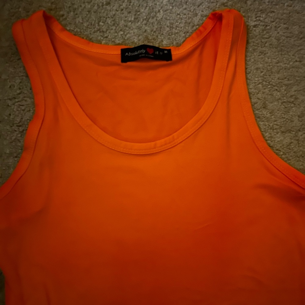 Absolutely Vibrant Orange Tank Top dress